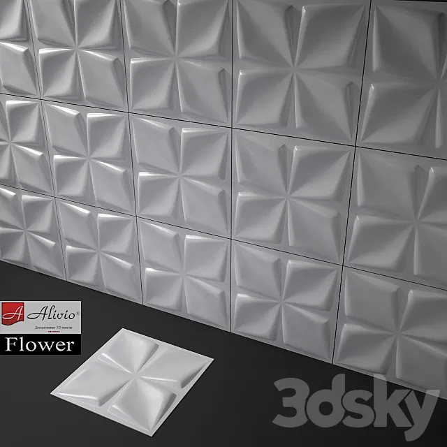 3D panel Alivio Flower 3D Model 3D panel Alivio Flower 3D Model