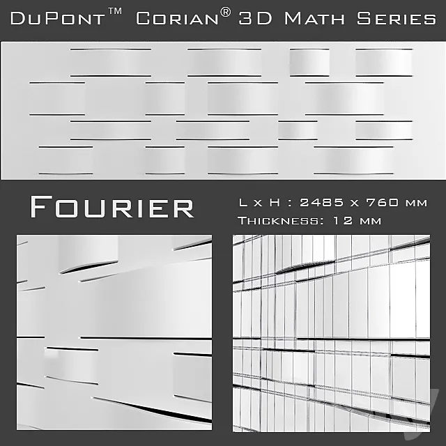 3D Panel Corian Fourier 3DModel 3D Panel Corian Fourier 3DModel