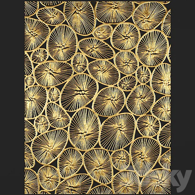 3D panel. futurism. 3DModel