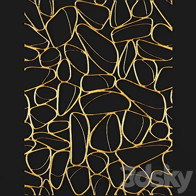 3D panel. futurism. 3DModel