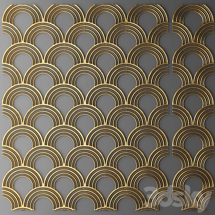 3D panel futurism. Grille. 3D Model 3D panel futurism. Grille. 3D Model