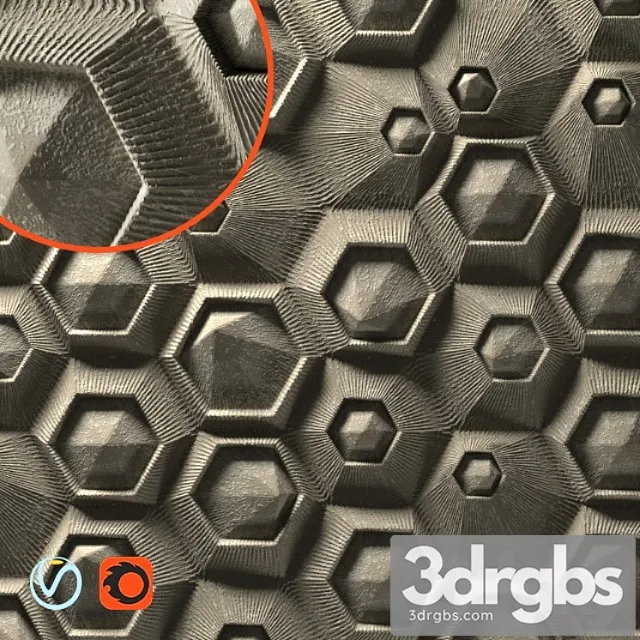 3D Panel Hxf 04 Exagon By Elija Porter 3D Model Download