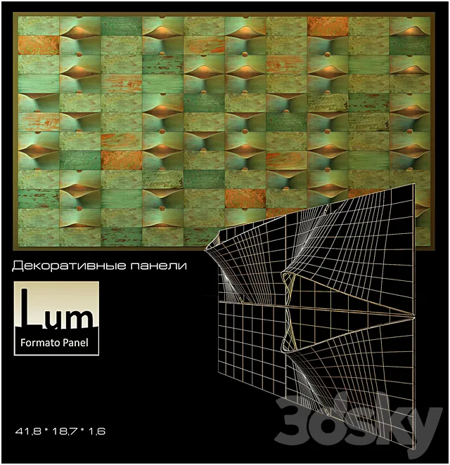 3d panel Lum 3DModel 3d panel Lum 3DModel