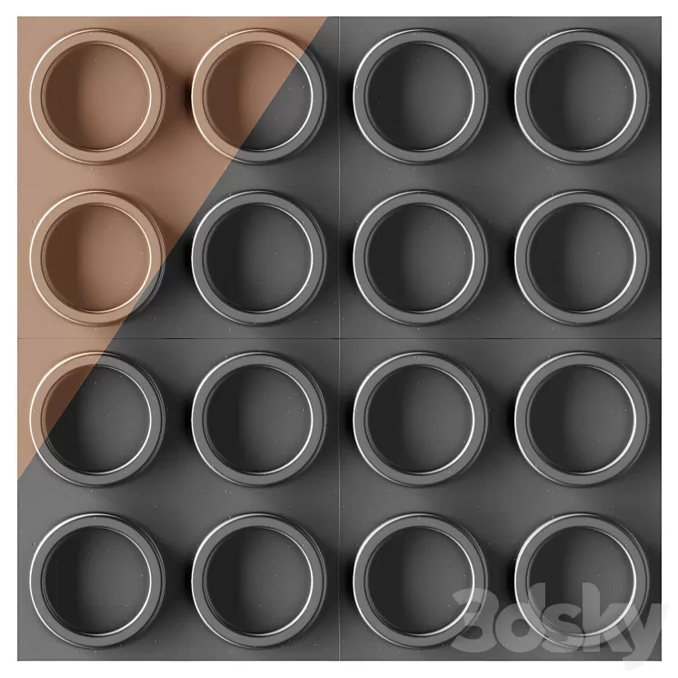 3d panel RINGS 3D Model Free Download