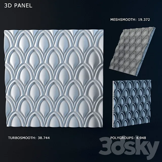 3d panel “Scales” 3D Model 3d panel “Scales” 3D Model