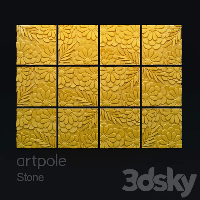 3d panel “Stone” 3D Model