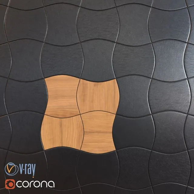 3D panel Wave 3D Model 3D panel Wave 3D Model