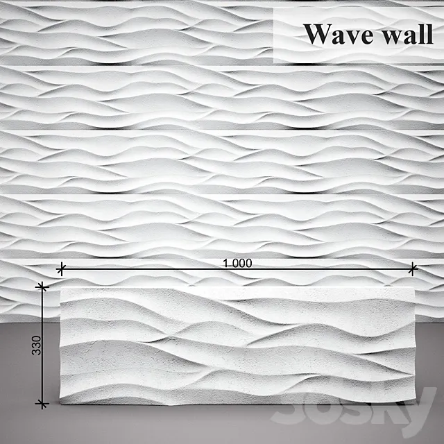 3D panel Wave wall 3DModel 3D panel Wave wall 3DModel