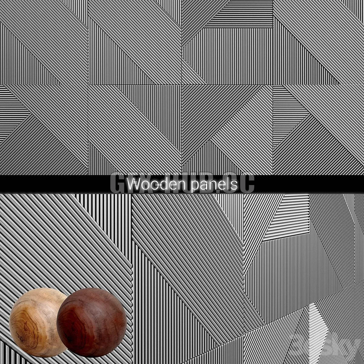3D panels Emmemobili STRIPES BOISERIE 3D Model