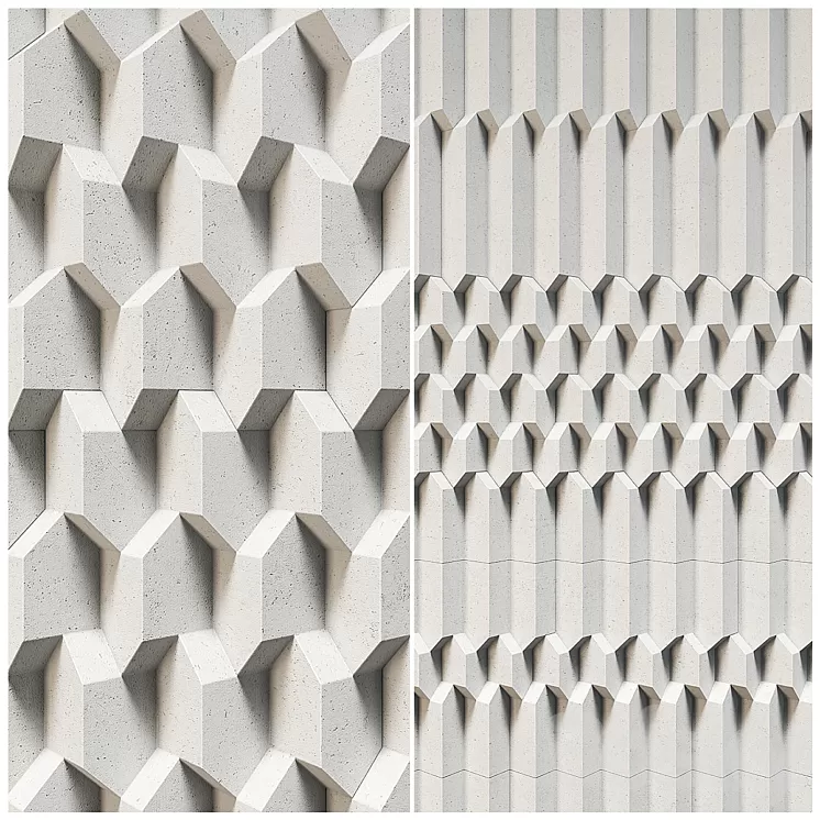 3D Panels Giovanni Barbieri Trifaces 3D Model