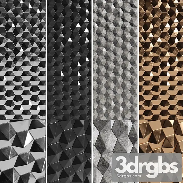 3D Panels Hexagons 3D Model Download