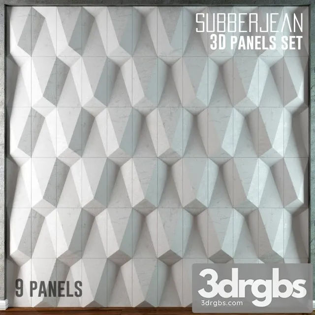 3D Panels Set 9 Subberjean 3D Model Download