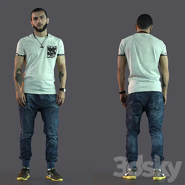 3d scan man 3D Model