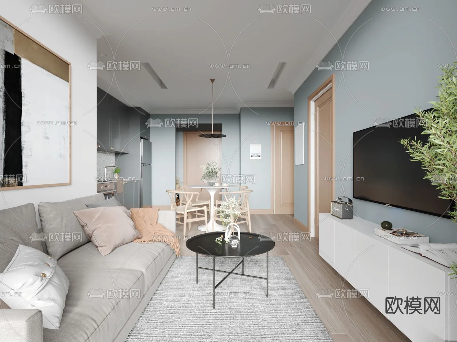 3D SCENES – APARTMENT – CORONA – 3D MODEL – 151