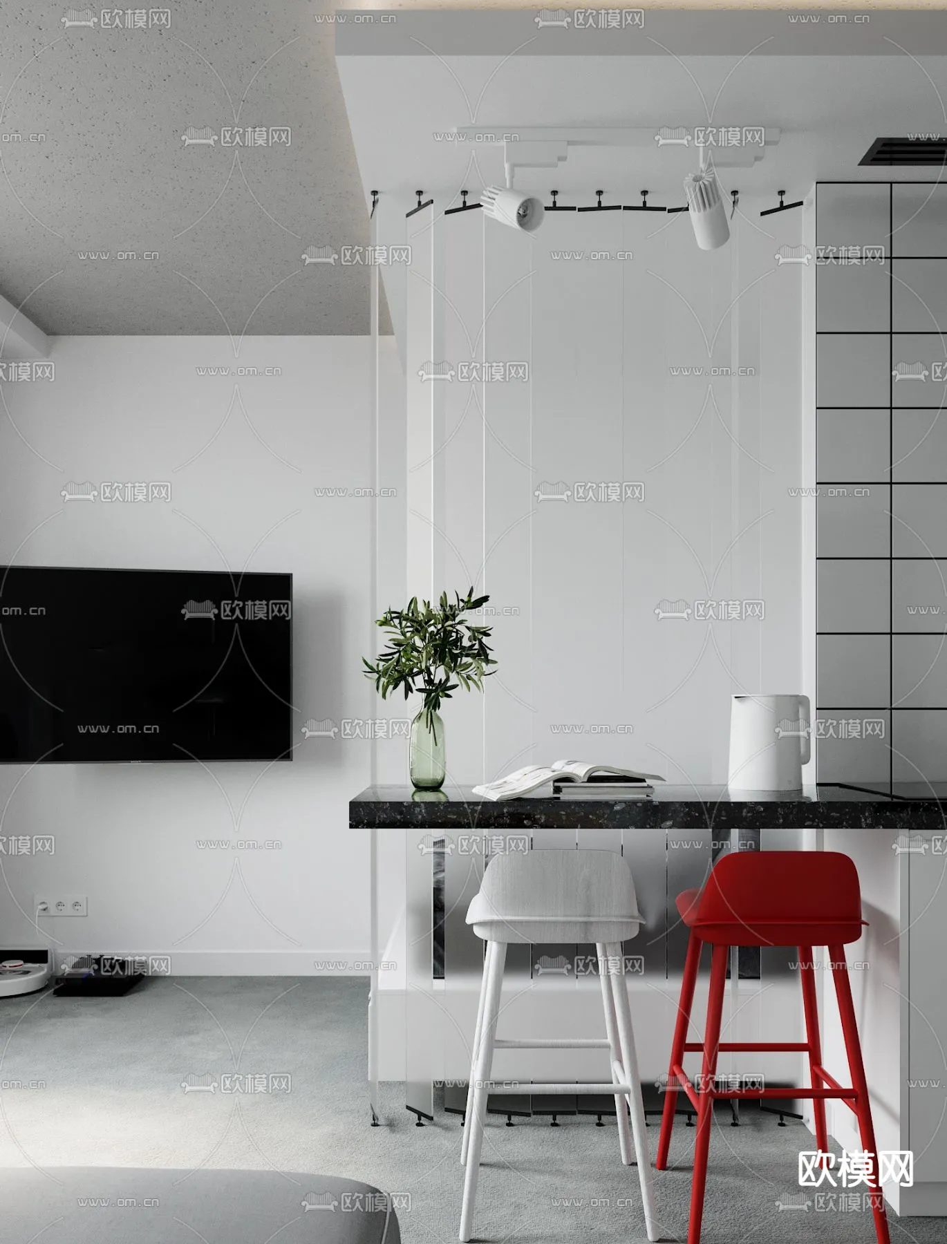 3D SCENES – APARTMENT – CORONA – 3D MODEL – 159