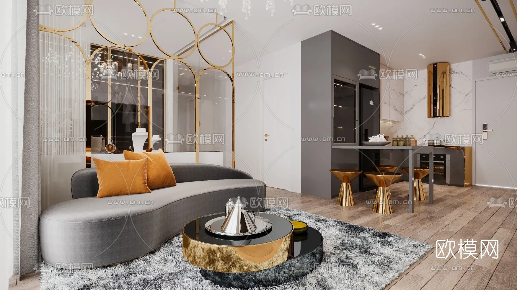 3D SCENES – APARTMENT – CORONA – 3D MODEL – 168