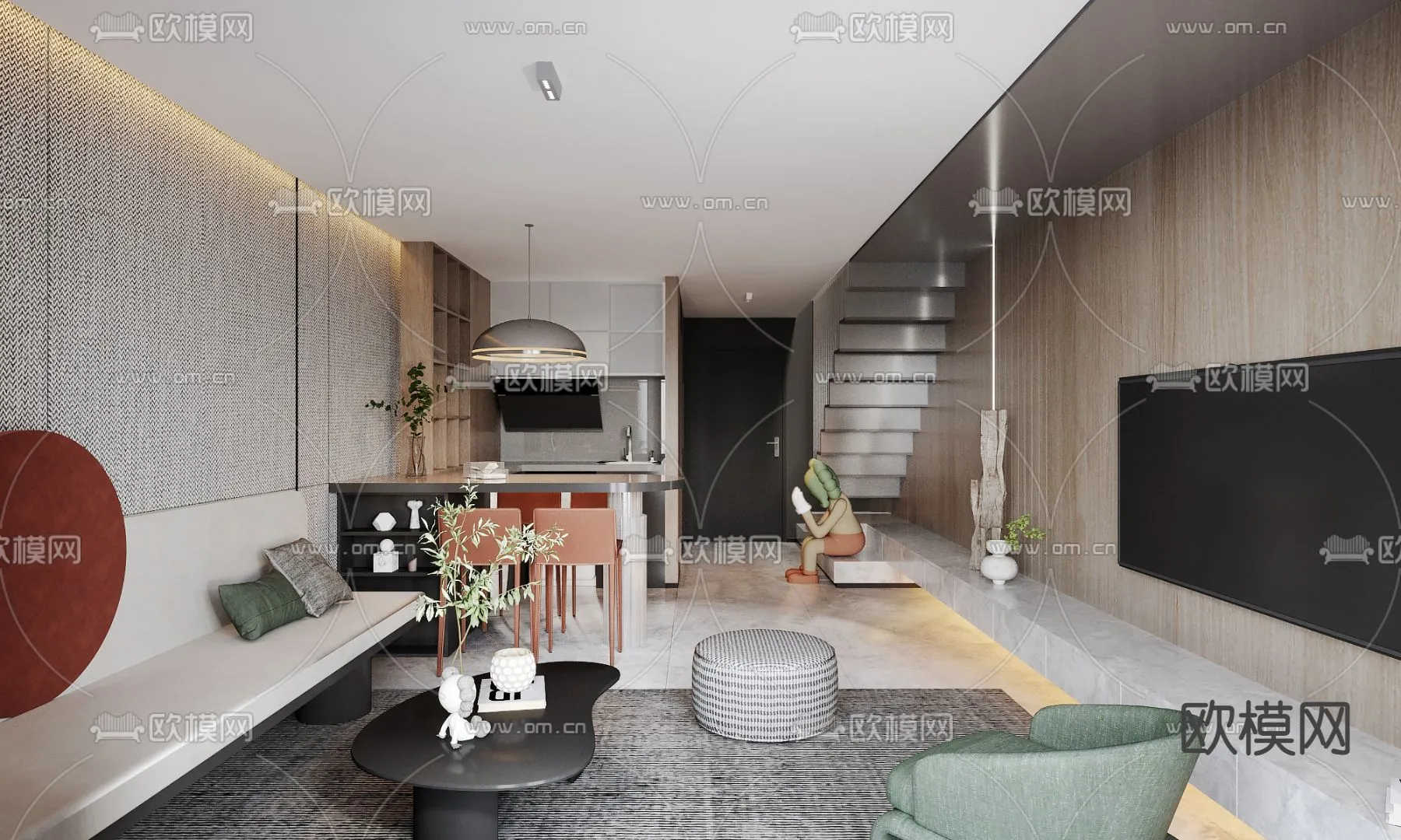 3D SCENES – APARTMENT – CORONA – 3D MODEL – 171