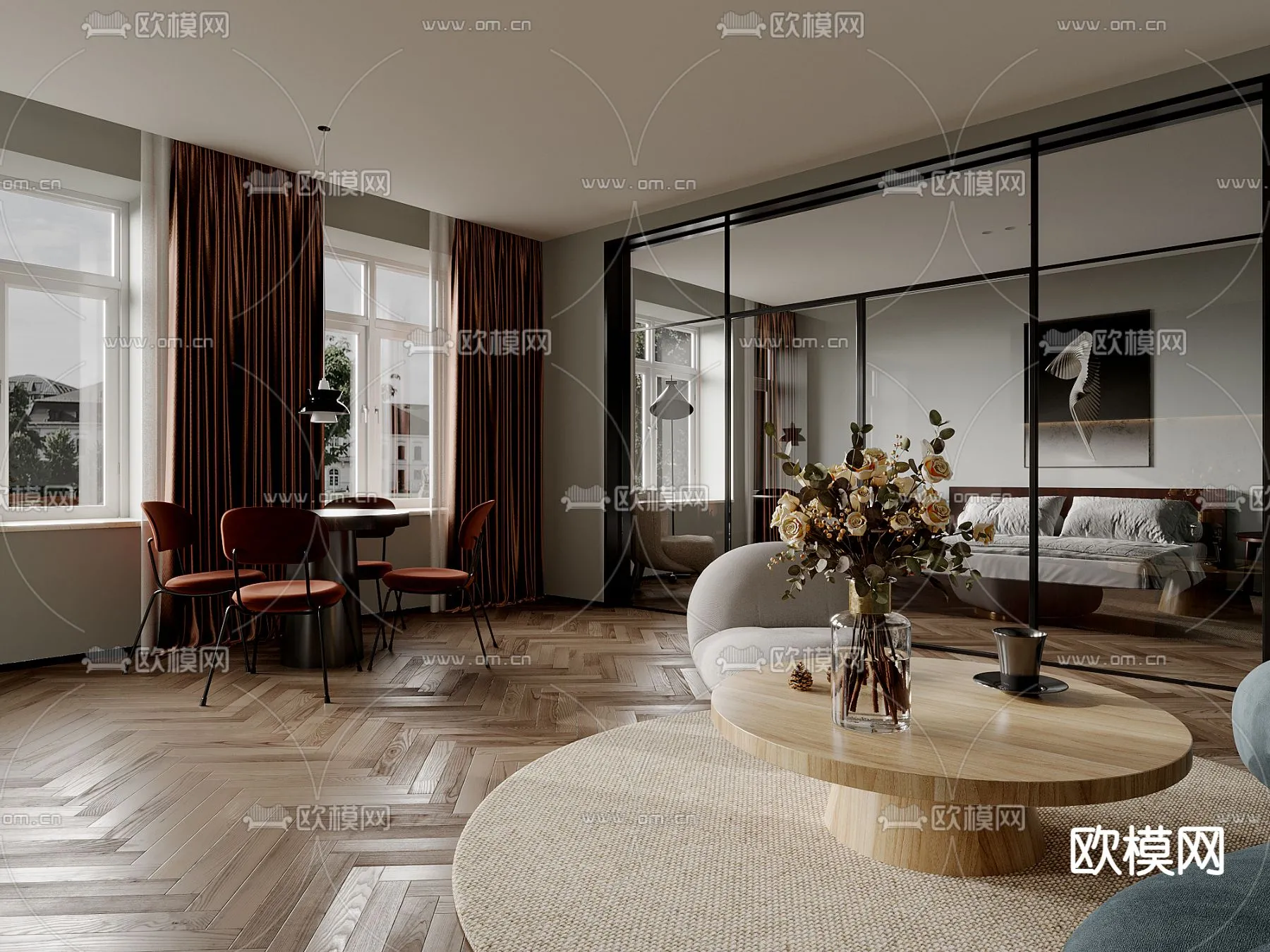 3D SCENES – APARTMENT – CORONA – 3D MODEL – 174