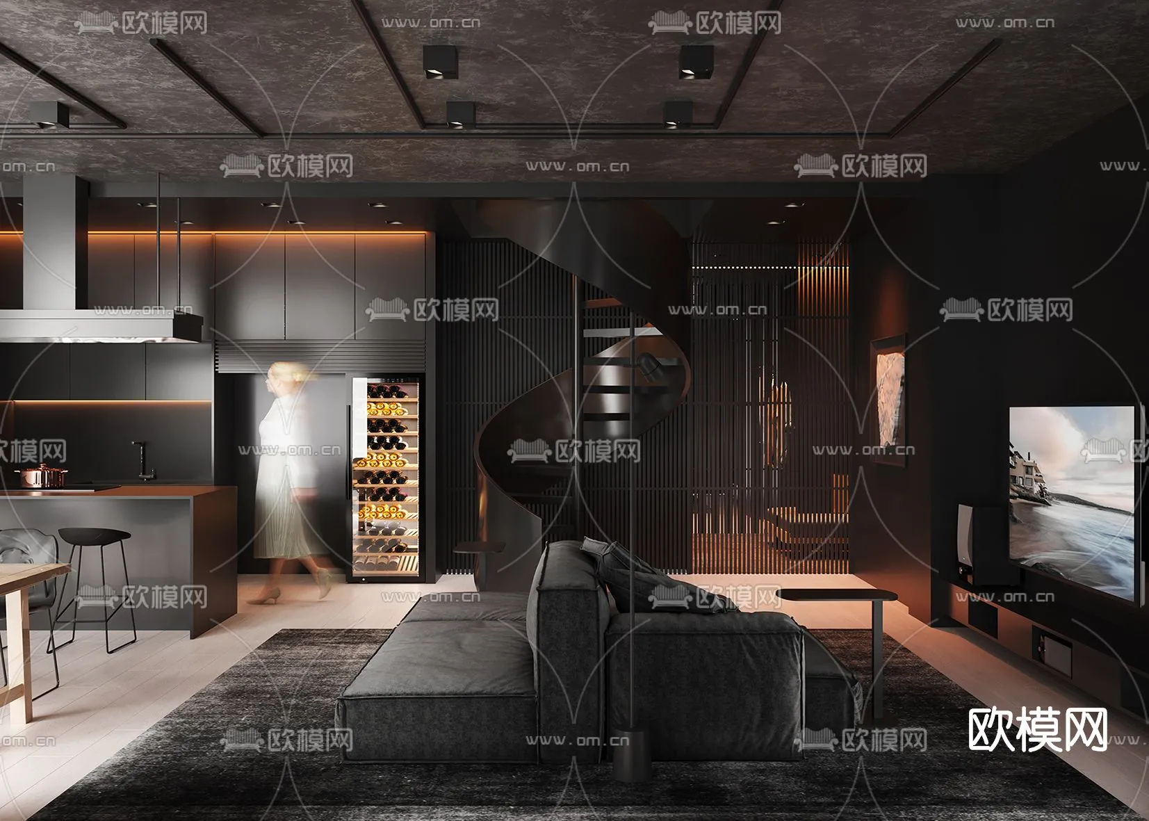 3D SCENES – APARTMENT – CORONA – 3D MODEL – 175