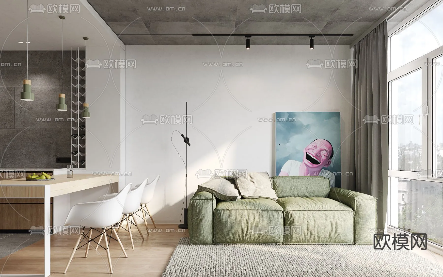 3D SCENES – APARTMENT – CORONA – 3D MODEL – 185