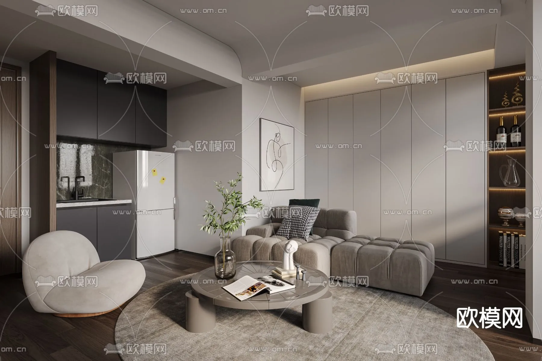 3D SCENES – APARTMENT – CORONA – 3D MODEL – 188