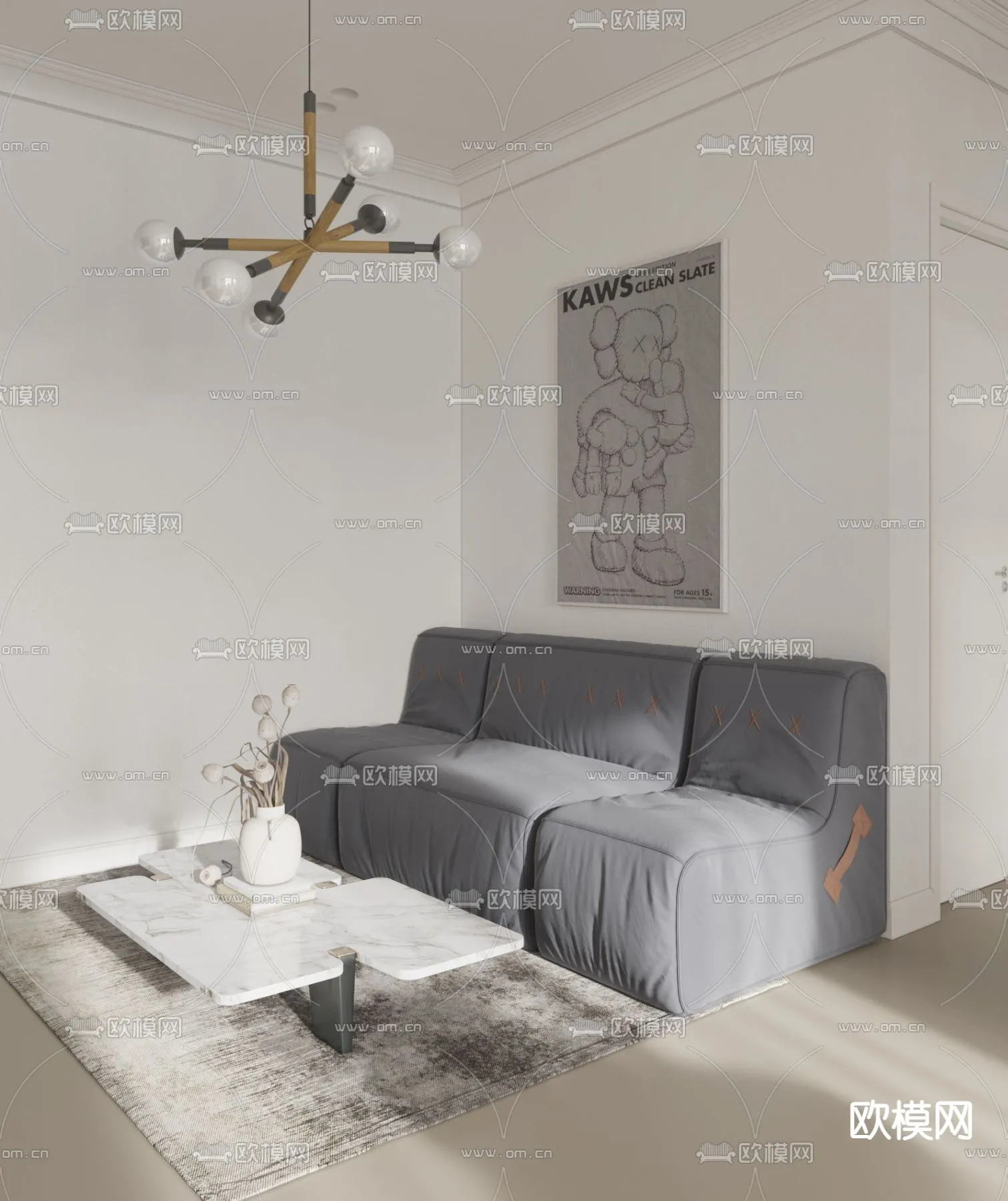 3D SCENES – APARTMENT – CORONA – 3D MODEL – 197