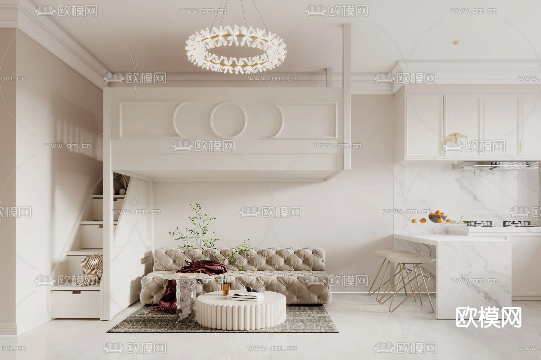 3D SCENES – APARTMENT – CORONA – 3D MODEL – 199