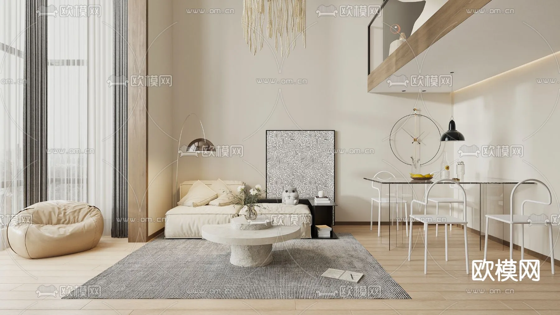 3D SCENES – APARTMENT – CORONA – 3D MODEL – 239