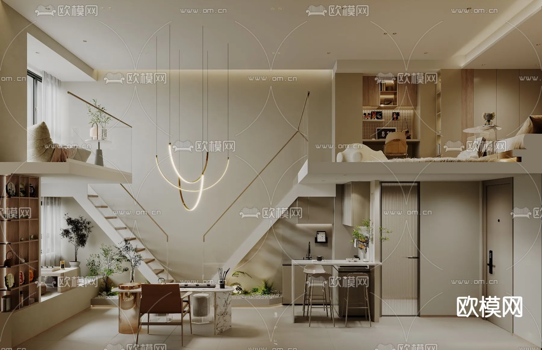 3D SCENES – APARTMENT – CORONA – 3D MODEL – 245