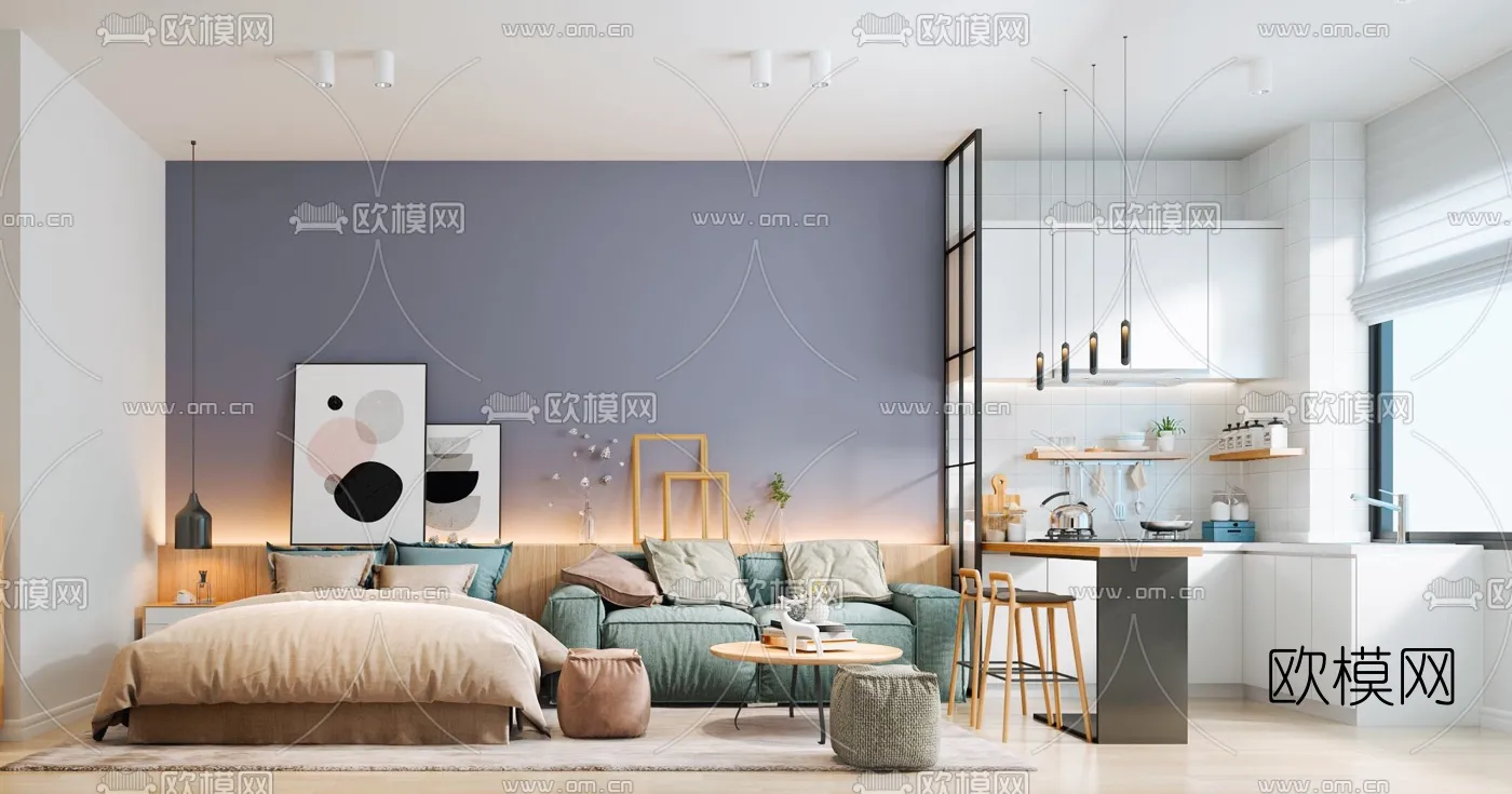 3D SCENES – APARTMENT – VRAY / CORONA – 3D MODEL – 134