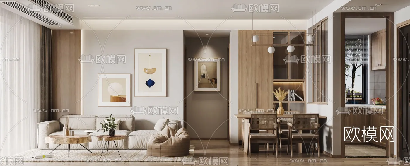 3D SCENES – APARTMENT – VRAY / CORONA – 3D MODEL – 140