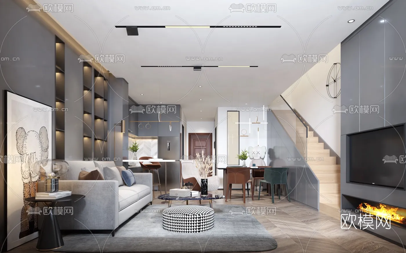 3D SCENES – APARTMENT – VRAY / CORONA – 3D MODEL – 146