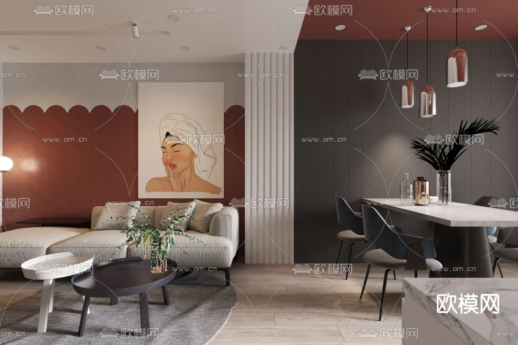 3D SCENES – APARTMENT – VRAY / CORONA – 3D MODEL – 156