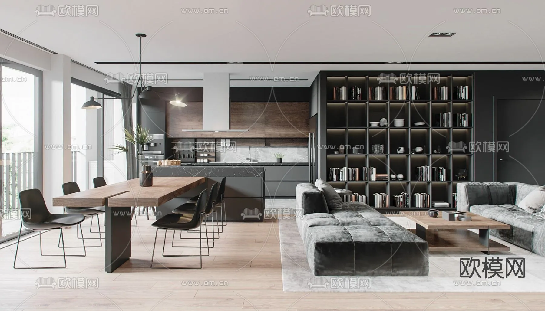 3D SCENES – APARTMENT – VRAY / CORONA – 3D MODEL – 163