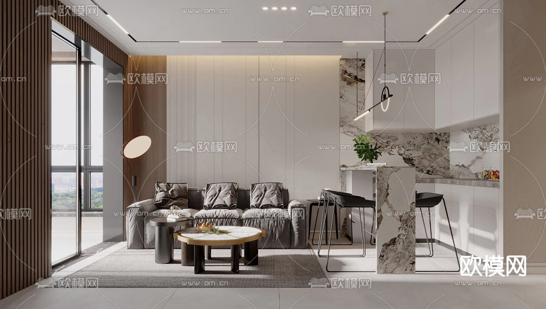 3D SCENES – APARTMENT – VRAY / CORONA – 3D MODEL – 165