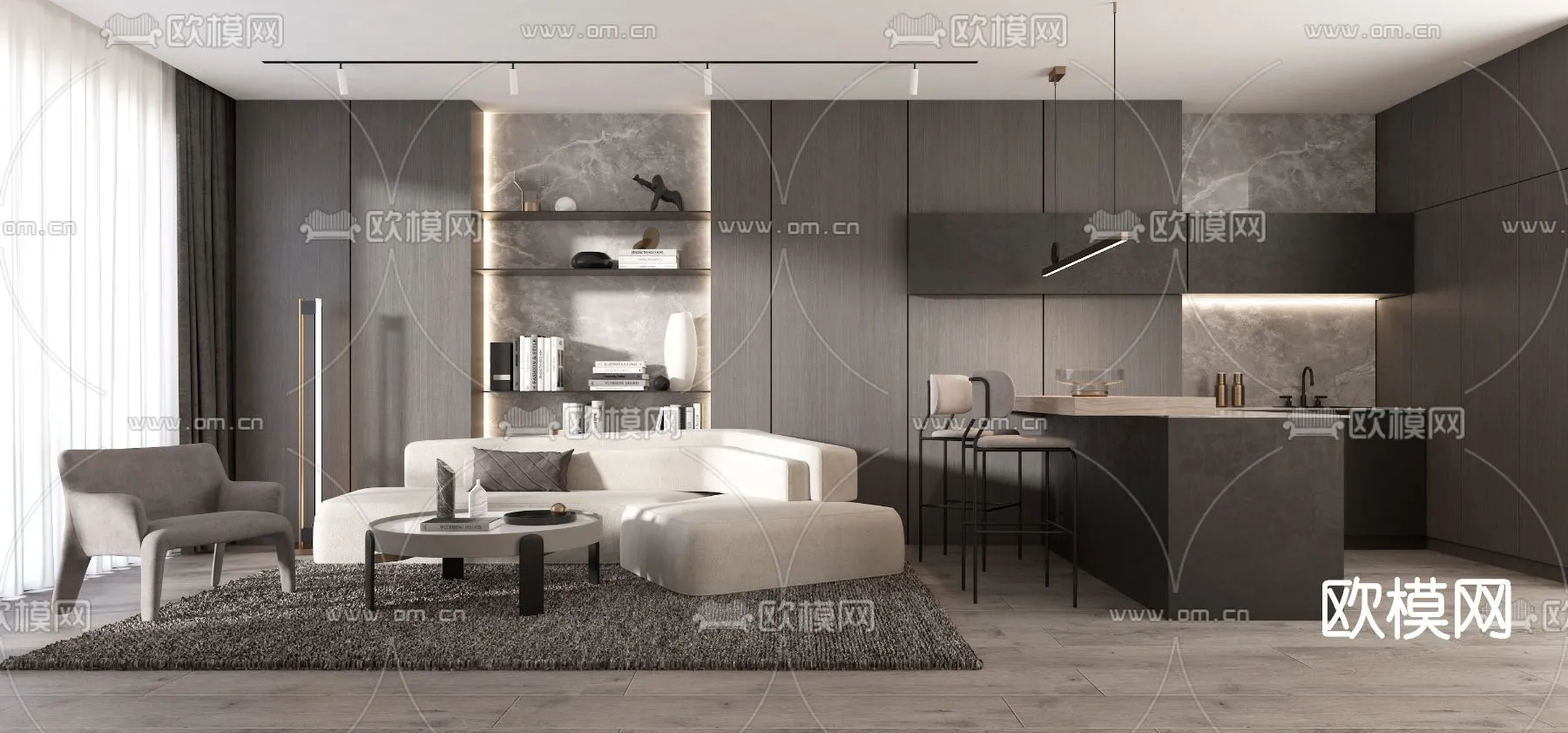 3D SCENES – APARTMENT – VRAY / CORONA – 3D MODEL – 166