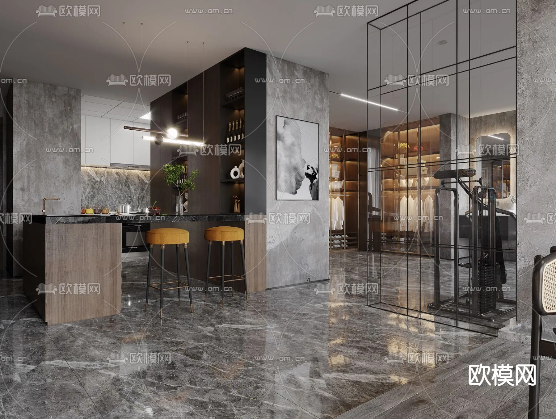 3D SCENES – APARTMENT – VRAY / CORONA – 3D MODEL – 176