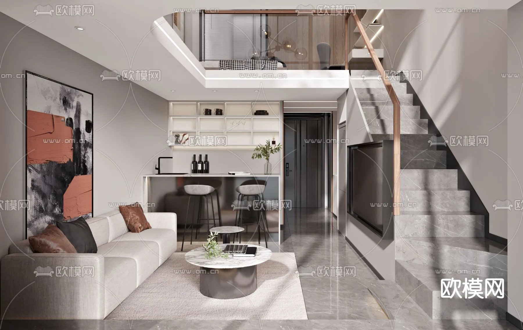 3D SCENES – APARTMENT – VRAY / CORONA – 3D MODEL – 182