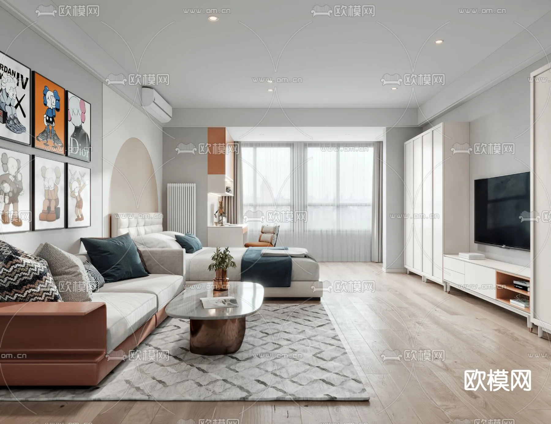 3D SCENES – APARTMENT – VRAY / CORONA – 3D MODEL – 206
