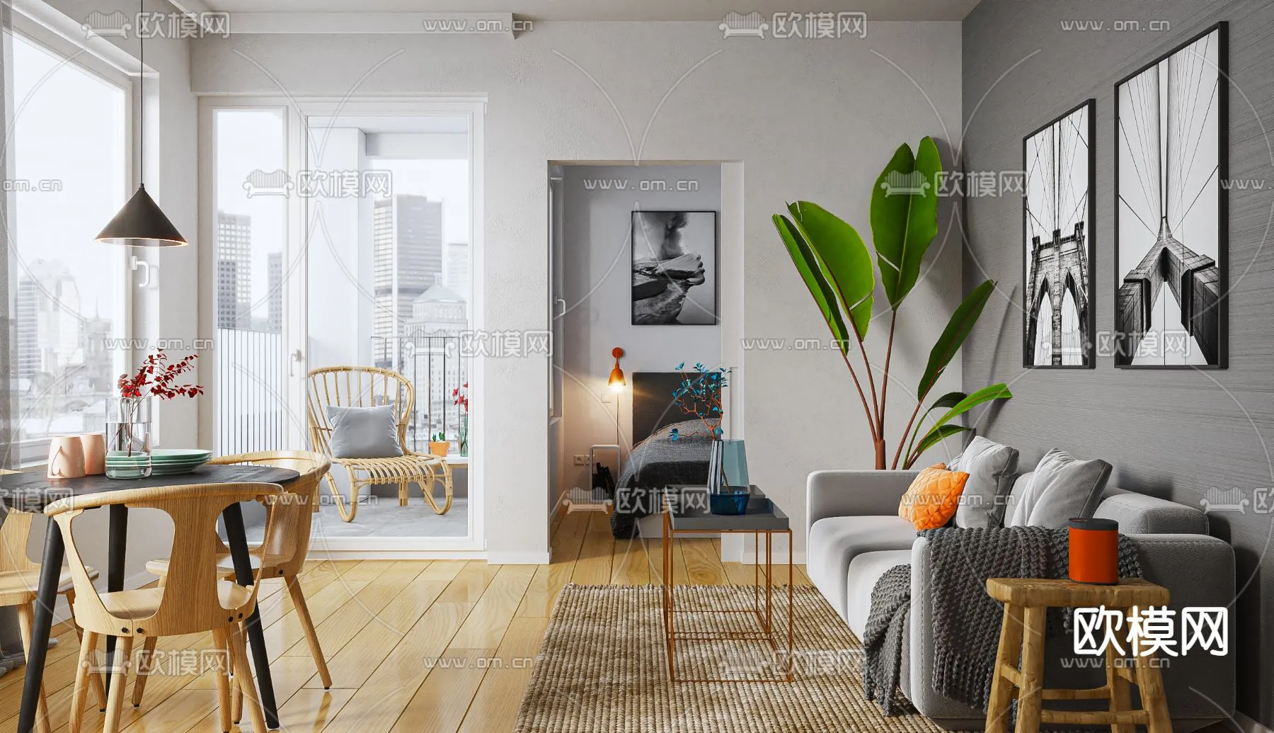 3D SCENES – APARTMENT – VRAY / CORONA – 3D MODEL – 240