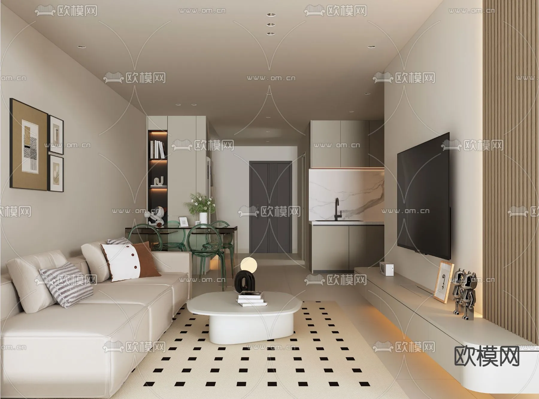 3D SCENES – APARTMENT – VRAY / CORONA – 3D MODEL – 250