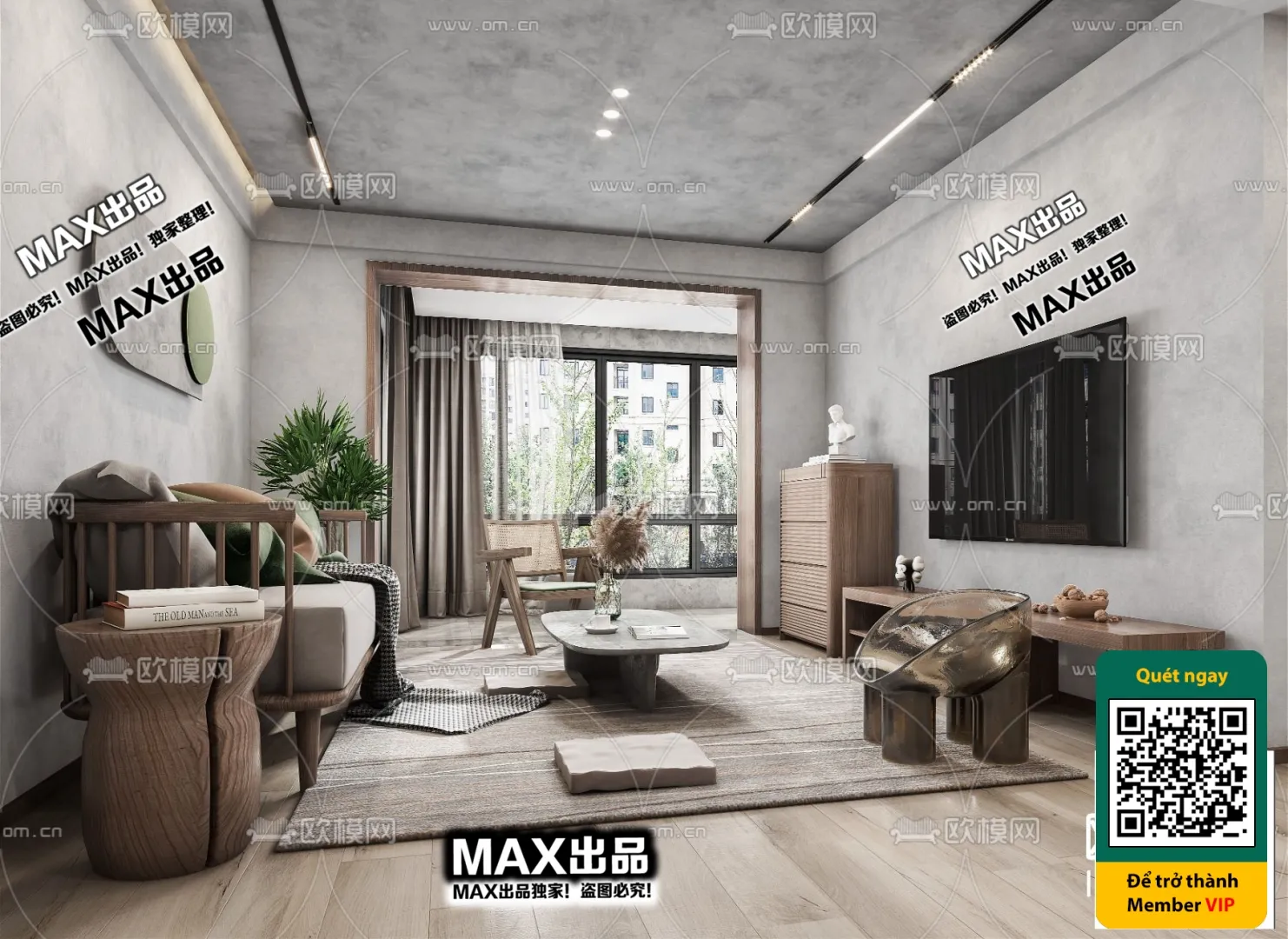 3D SCENES – WABI SABI STYLE – VRAY / CORONA – 3D MODEL – 4547