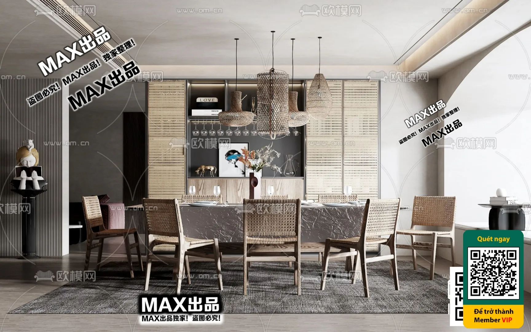 3D SCENES – WABI SABI STYLE – VRAY / CORONA – 3D MODEL – 4551