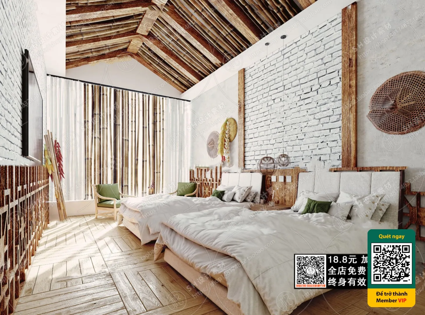 3D SCENES – WABI SABI STYLE – VRAY / CORONA – 3D MODEL – 5916