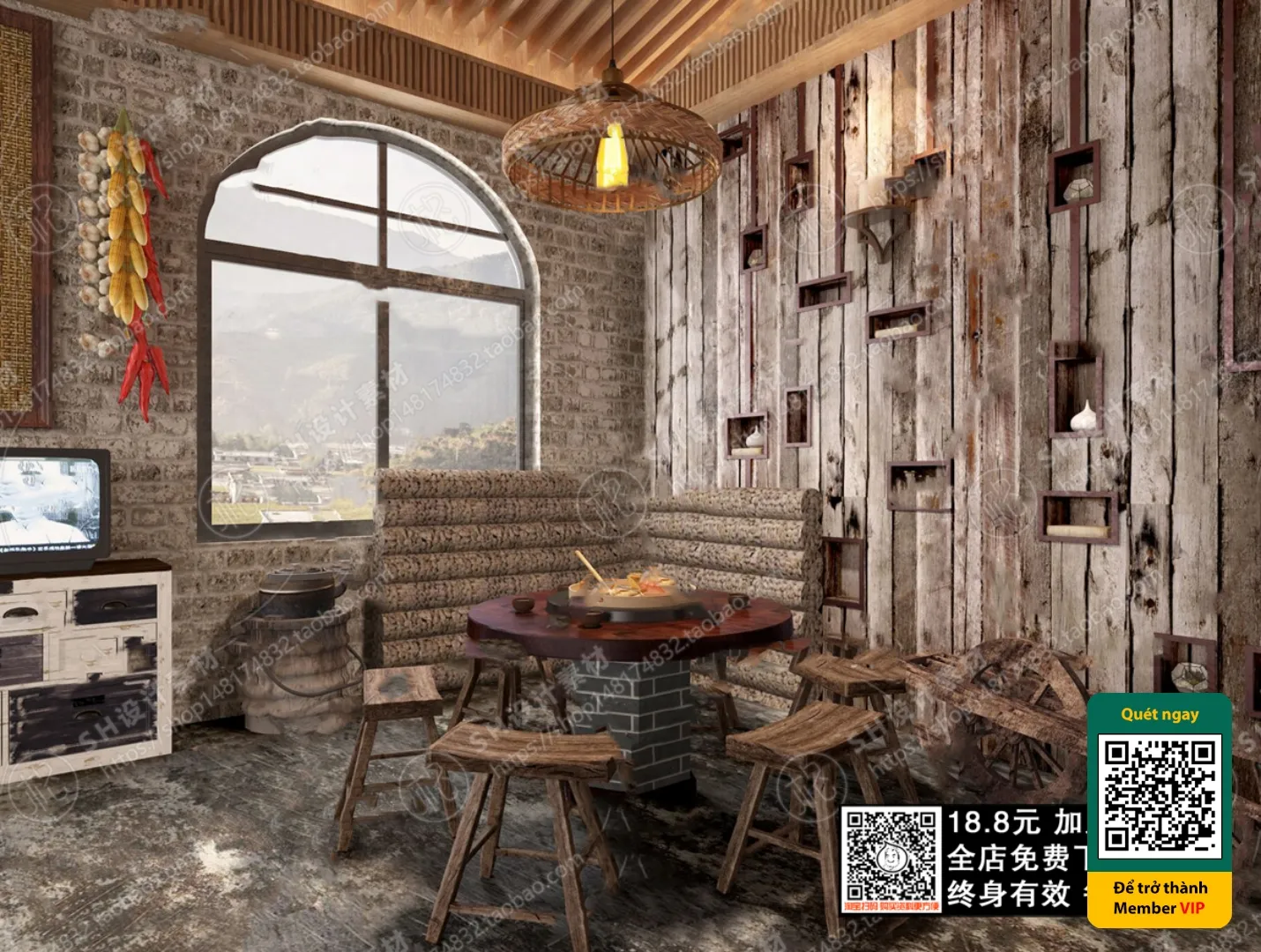 3D SCENES – WABI SABI STYLE – VRAY / CORONA – 3D MODEL – 5919