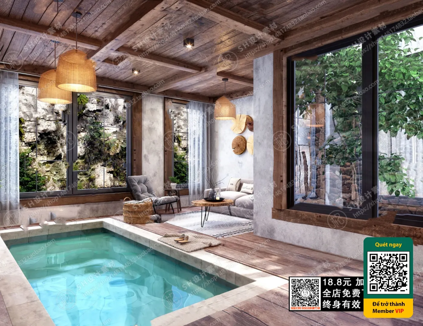 3D SCENES – WABI SABI STYLE – VRAY / CORONA – 3D MODEL – 5921