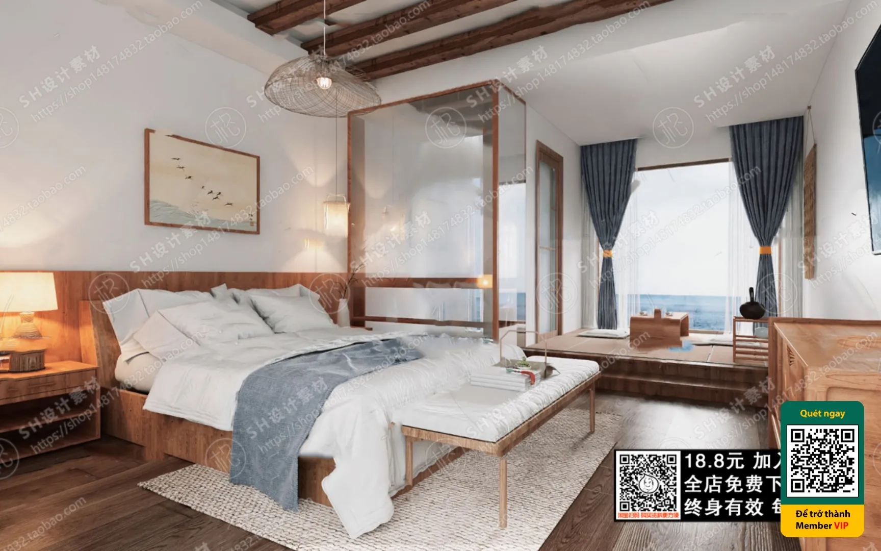 3D SCENES – WABI SABI STYLE – VRAY / CORONA – 3D MODEL – 5926