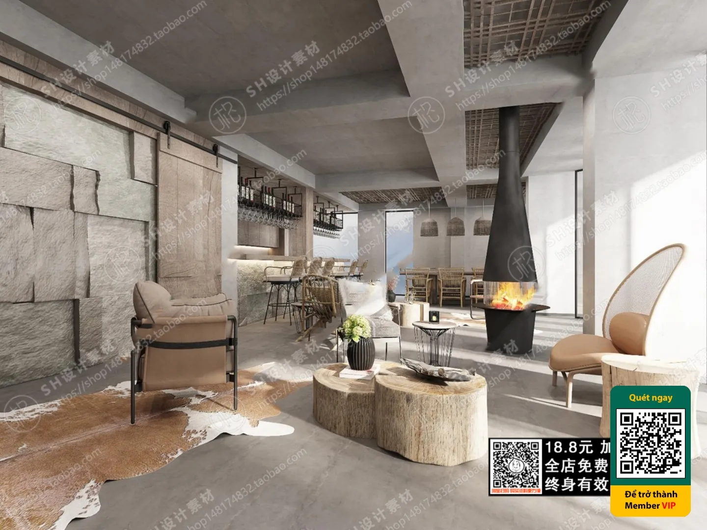 3D SCENES – WABI SABI STYLE – VRAY / CORONA – 3D MODEL – 5930