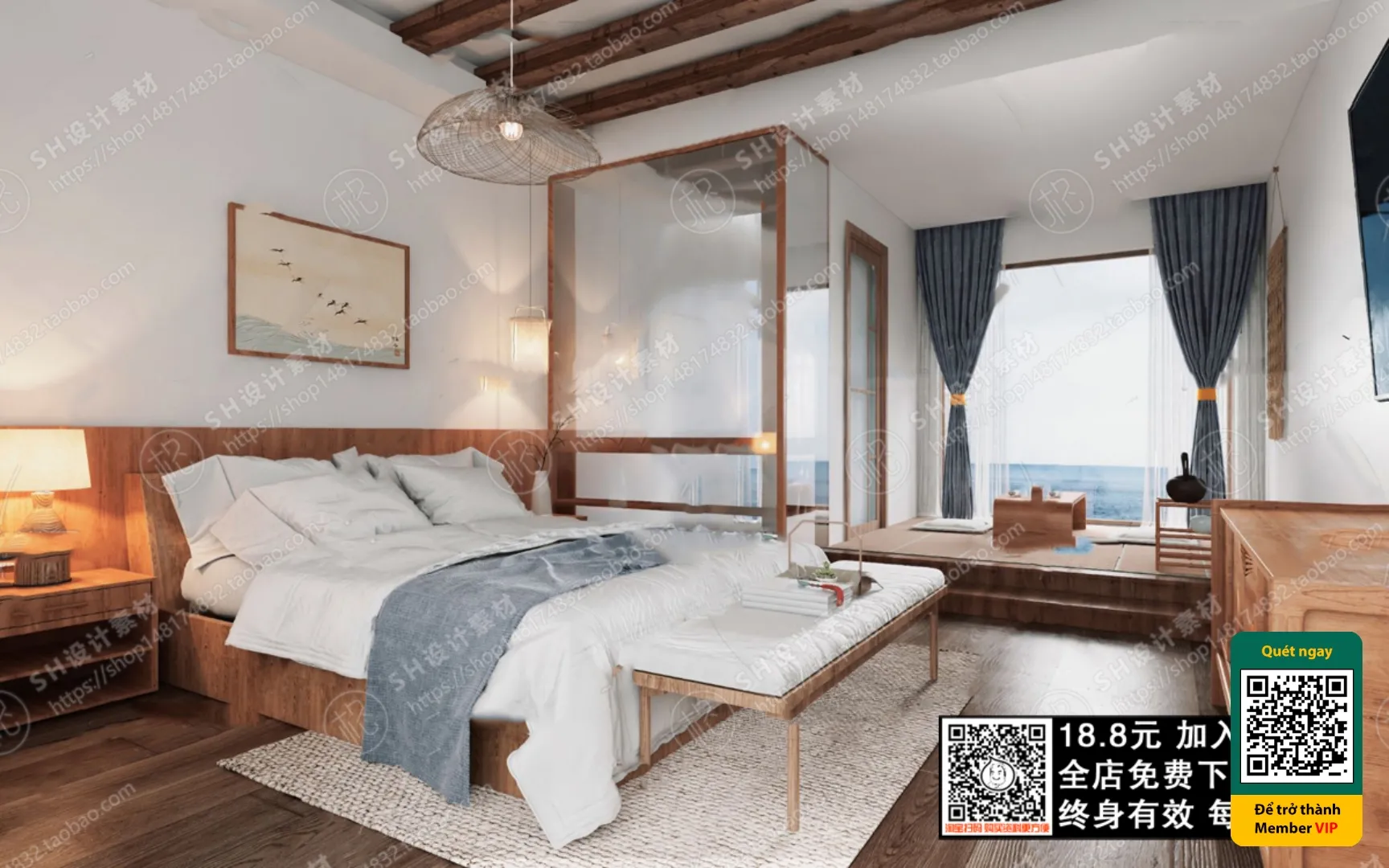 3D SCENES – WABI SABI STYLE – VRAY / CORONA – 3D MODEL – 5934