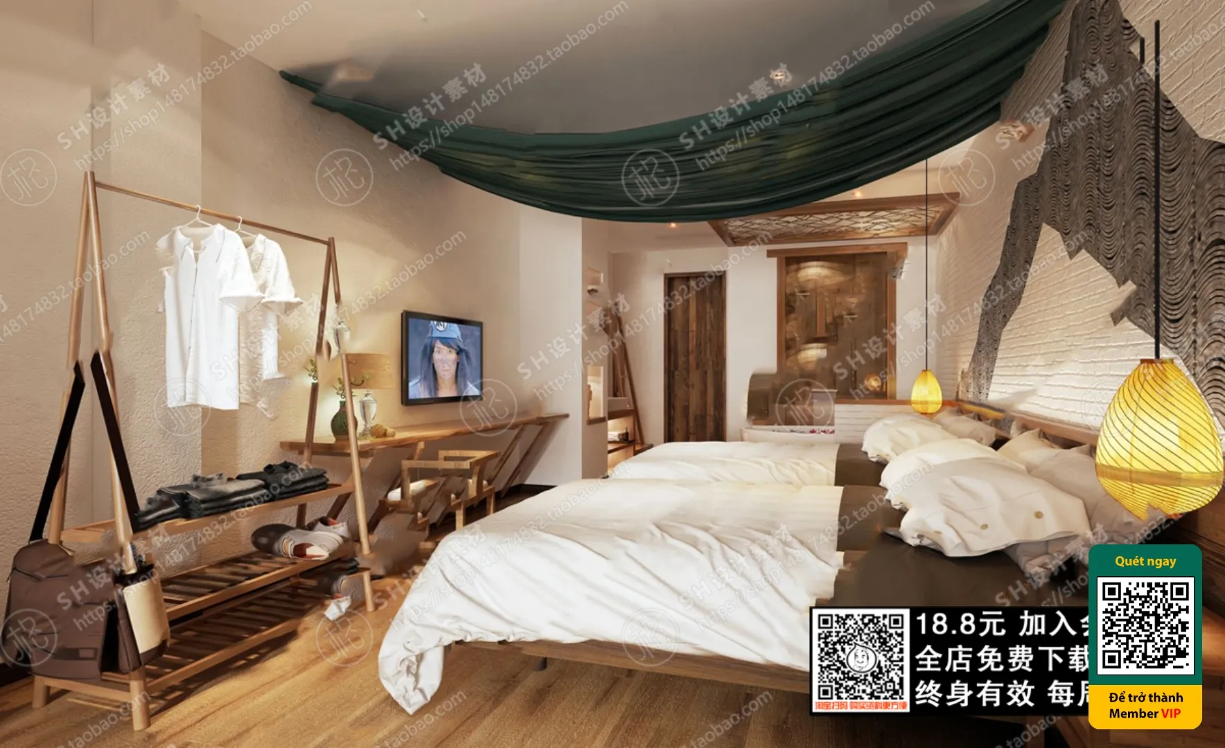 3D SCENES – WABI SABI STYLE – VRAY / CORONA – 3D MODEL – 5941